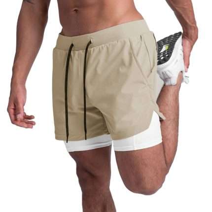 2 in 1 Double-deck Quick Dry Sport Shorts DK-006 (2)