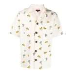 Floral Printed Short-sleeved Cotton Shirt DX-014 (3)
