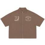 Full Zipper Vintage Crop T-Shirts With Pockets DX-012 (11)