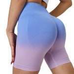 Seamless Gradient Yoga Shorts YJF-015 (10)