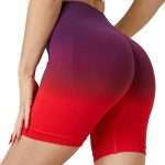 Seamless Gradient Yoga Shorts YJF-015 (12)