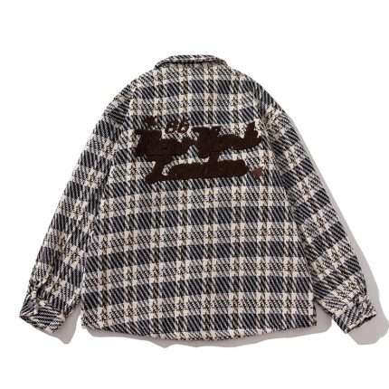 Vintage Embroidered Plaid Jacket WT-001 (4)