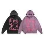 Vintage Graffiti Letter Print Hoodie WY-005 (2)