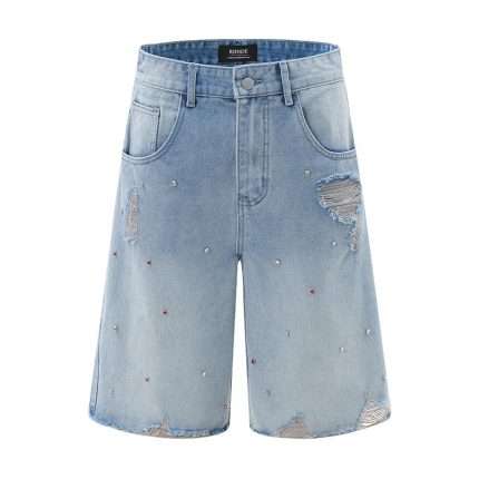 Diamond Decoration Denim Shorts KD-015 (4)