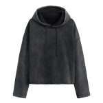 Acid Washed Vintage Cropped Hoodie WY-068 (3)