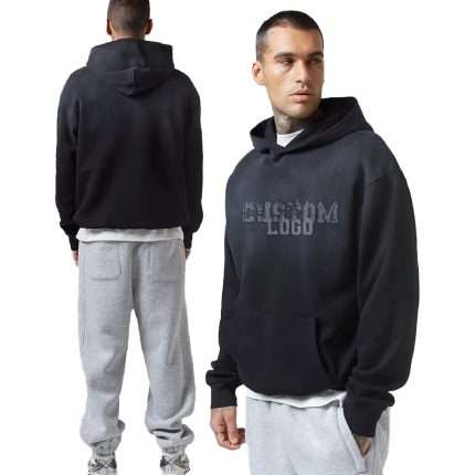 Custom Acid Washed Vintage Hoodie WY-051 (4)