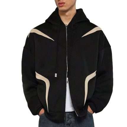 Drop Shoulder Zip up Hoodie WY-062 (6)