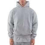 Grey Heavy Weight French Terry Hoodie WY-075 (3)