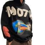 Black Heavyweight Puff Printing Hoodie WY-064 (11)
