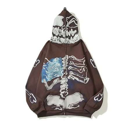 Silk Screen Printing Full Zip Up Hoodie WY-065 (5)