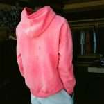 Spray Paint Distressed Pink Zip up Hoodie WY-060 (6)