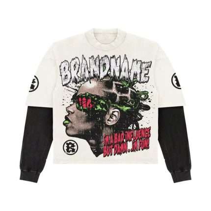 Graphic Double Layer Long Sleeve T-Shirt DX-110 (1)