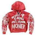 Rhinestone Puff Printing Hoodie WY-093 (2)