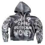 Rhinestone Puff Printing Hoodie WY-093 (4)