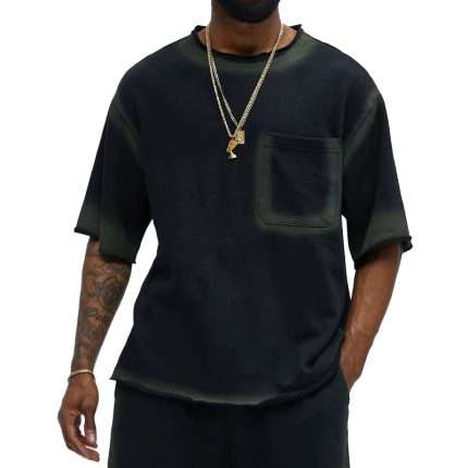 Spray Paint Oversized T-shirt with Pocket DX-095 (3)