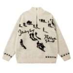 Mohair Quarter Zip Jumper Sweater MY-050 (1)