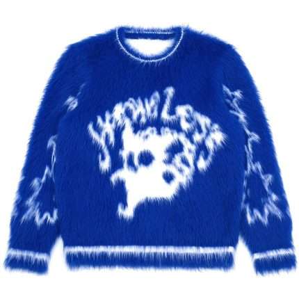 Blue Mohair Fuzzy Sweater MY-092 (1)