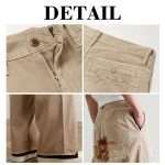 Streetwear Patchwork Beige Jeans CK-046 (2)