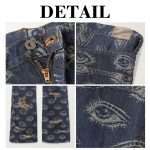 Vintage Acid Wash Graffiti Jeans CK-041 (2)