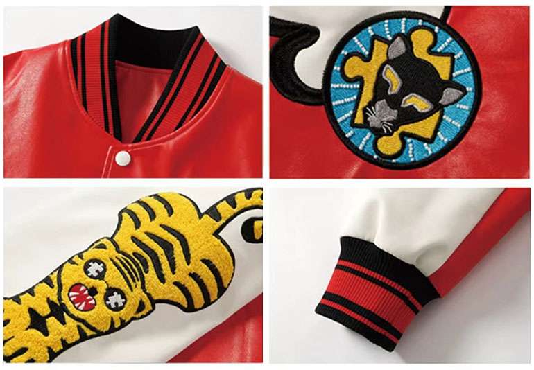 Bomber Leather Varsity Jacket WT-104